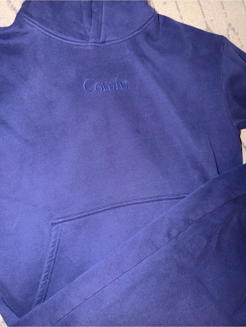 Comfrt Navy Blue Hoodie & Sweatpants size small Set - Picture 5 of 9